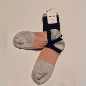 NWT Aerie Colorblock Marled Crew Socks
